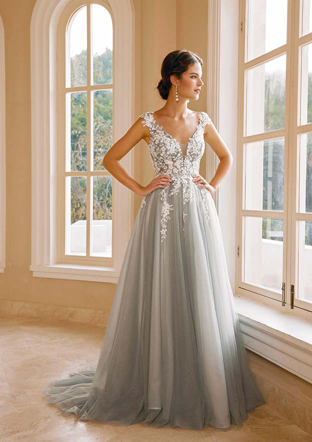 bride silver wedding dresses Silver Wedding Dresses & Bridal Gowns