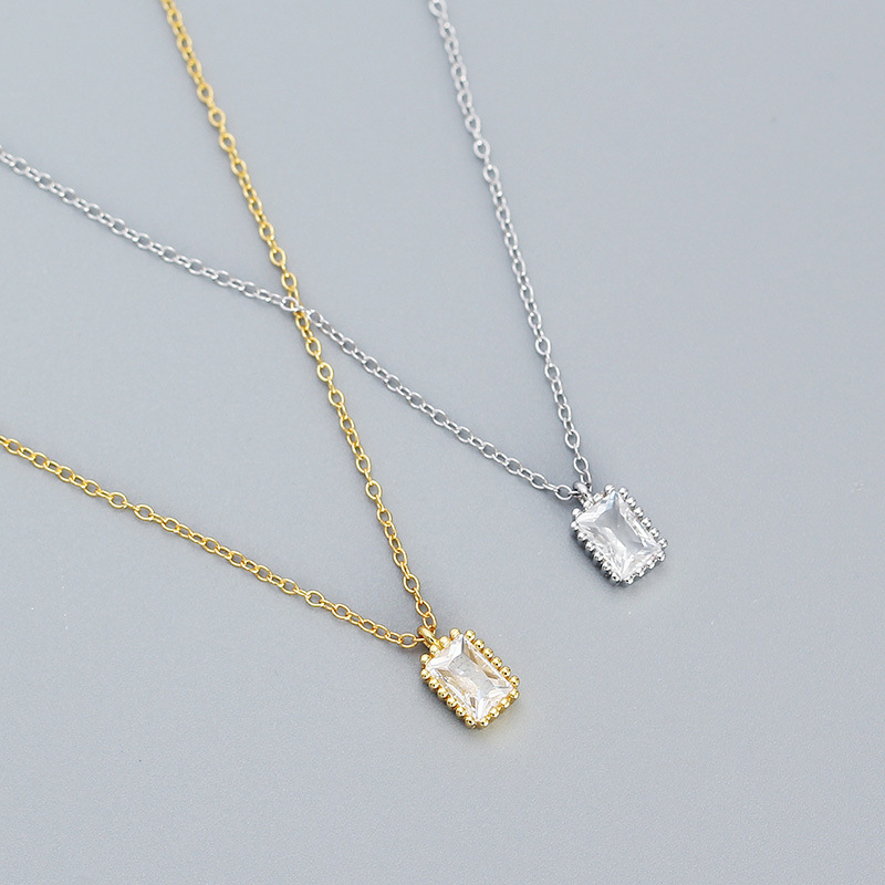 Charming Elegant Unique Ladies' S925 Sliver Necklaces with Zircon