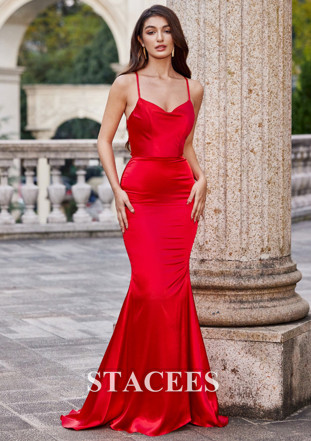 red trumpet mermaid prom dress Red One Shoulder Sparkly Beading Sequins Tulle Trumpet Prom Dress