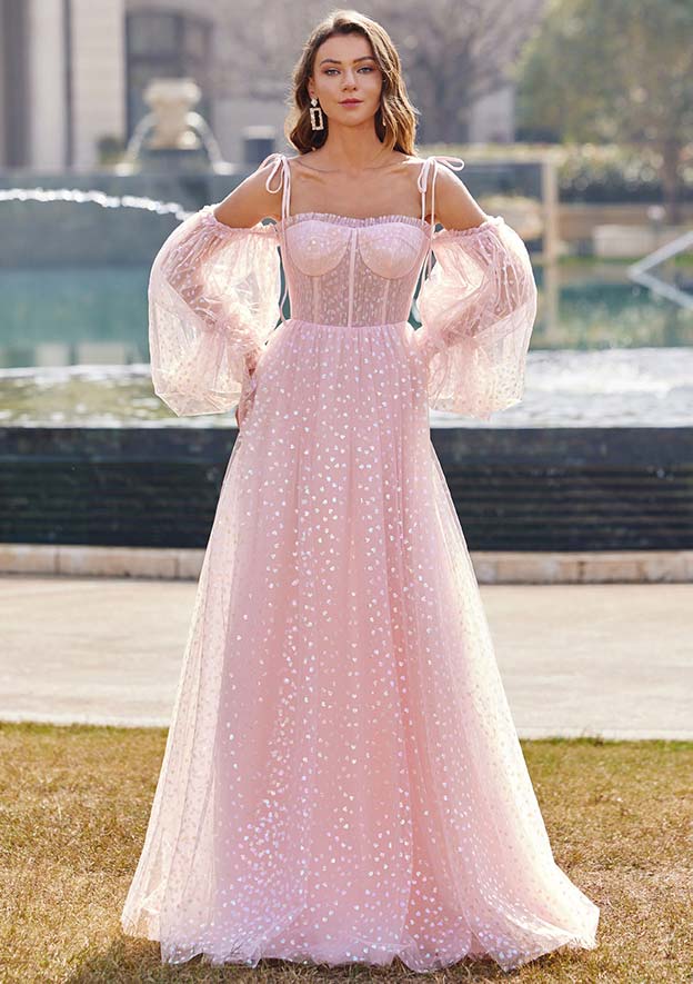 long sleeve ball gown prom dresses TSxuelian Women's Lace Sleeves Dress A Line Long Beaded Formal Evening Gowns Tulle Aqua : Clothing, Shoes & Jewelry length sleeves with finished cuffs that offer a stable frame and consistent shape Full Long Sleeve Prom Dresses