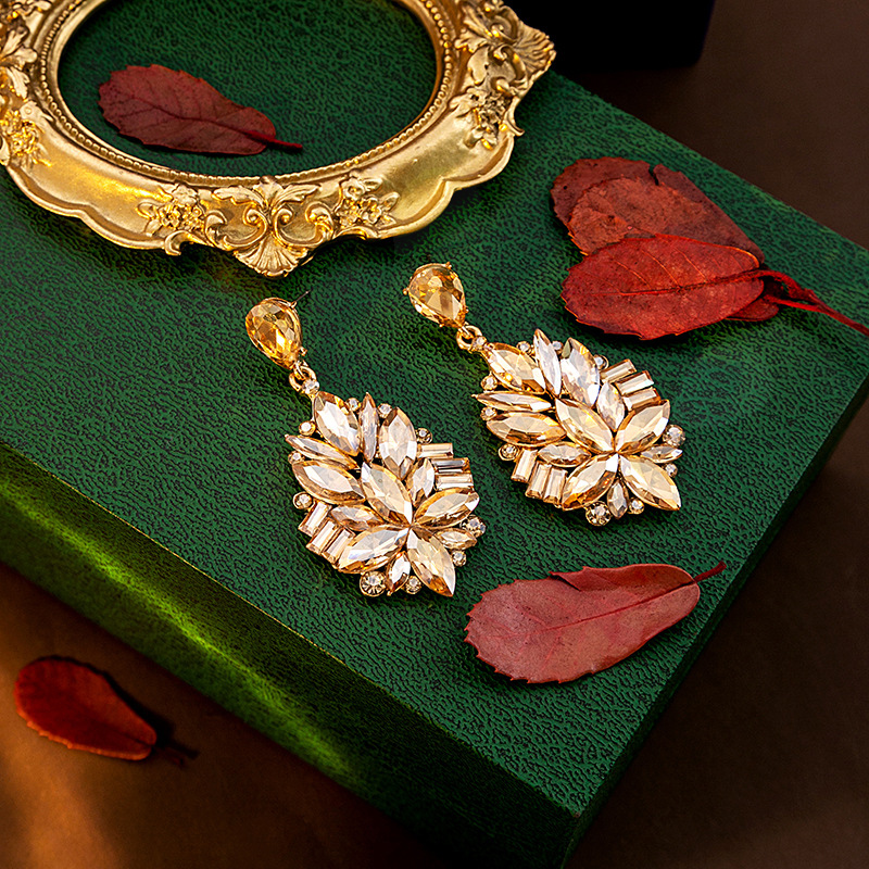 As Picture Attractive Exquisite Girls' Alloy Cubic Zirconia Rhinestones Earrings - STACEES