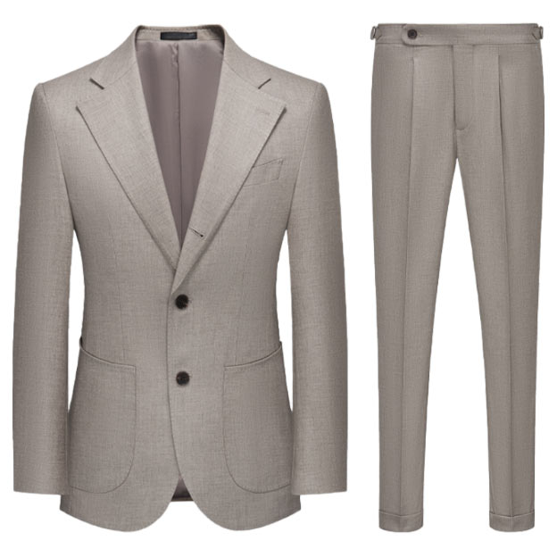 Sand Notch Lapel Single Breasted 2 Piece Men's Wedding Suit - STACEES