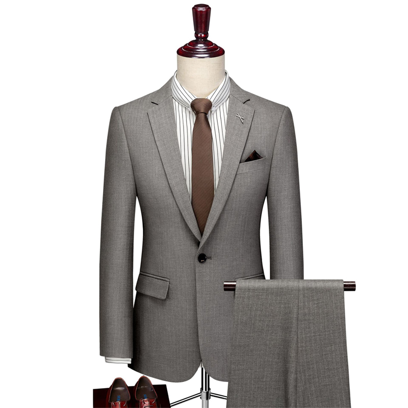 Revers cranté simple boutonnage 2 pièces costume homme pour mariage