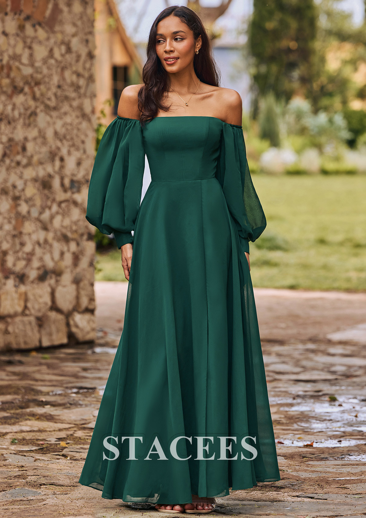 green bridesmaid dresses sleeves Hunter Green Velvet Bridesmaid Dress Mermaid Floor-Length