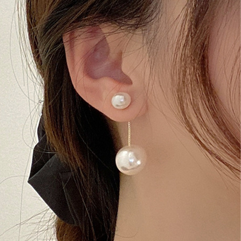 Luxueux romantique perles d'imitation boucles d'oreilles