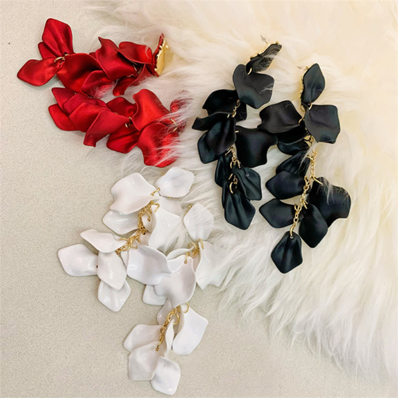À la mode chic alliage acrylique boucles d'oreilles