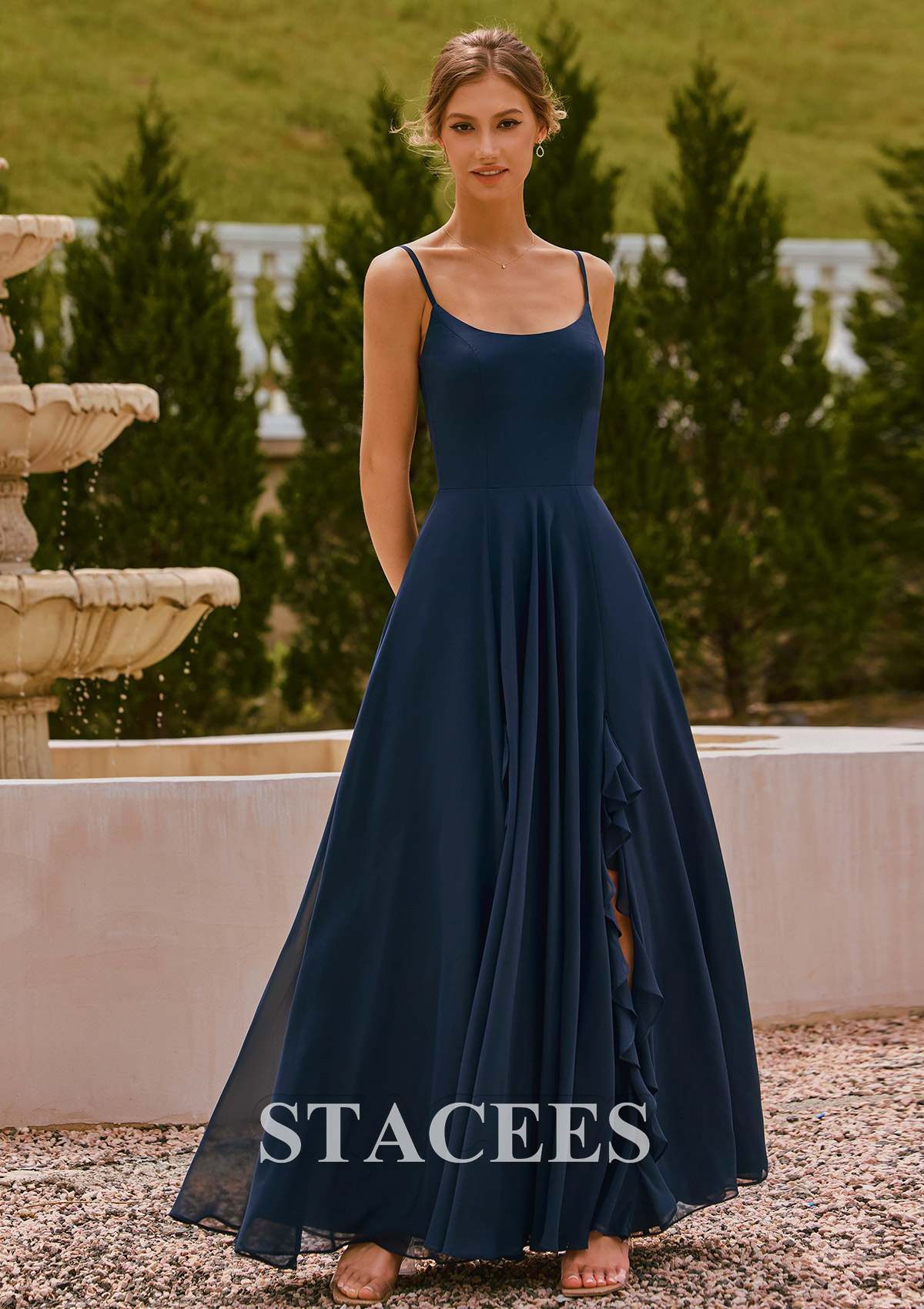 a-line scoop floor-length chiffon bridesmaid dress with ruffle Amazon.com: noncey A-line Long Bridesmaid Dress Aqua for Wedding with Pockets Flutter Sleeves Scoop Neck Chiffon Formal Dresses Custom NO129 : Clothing, Shoes & Jewelry