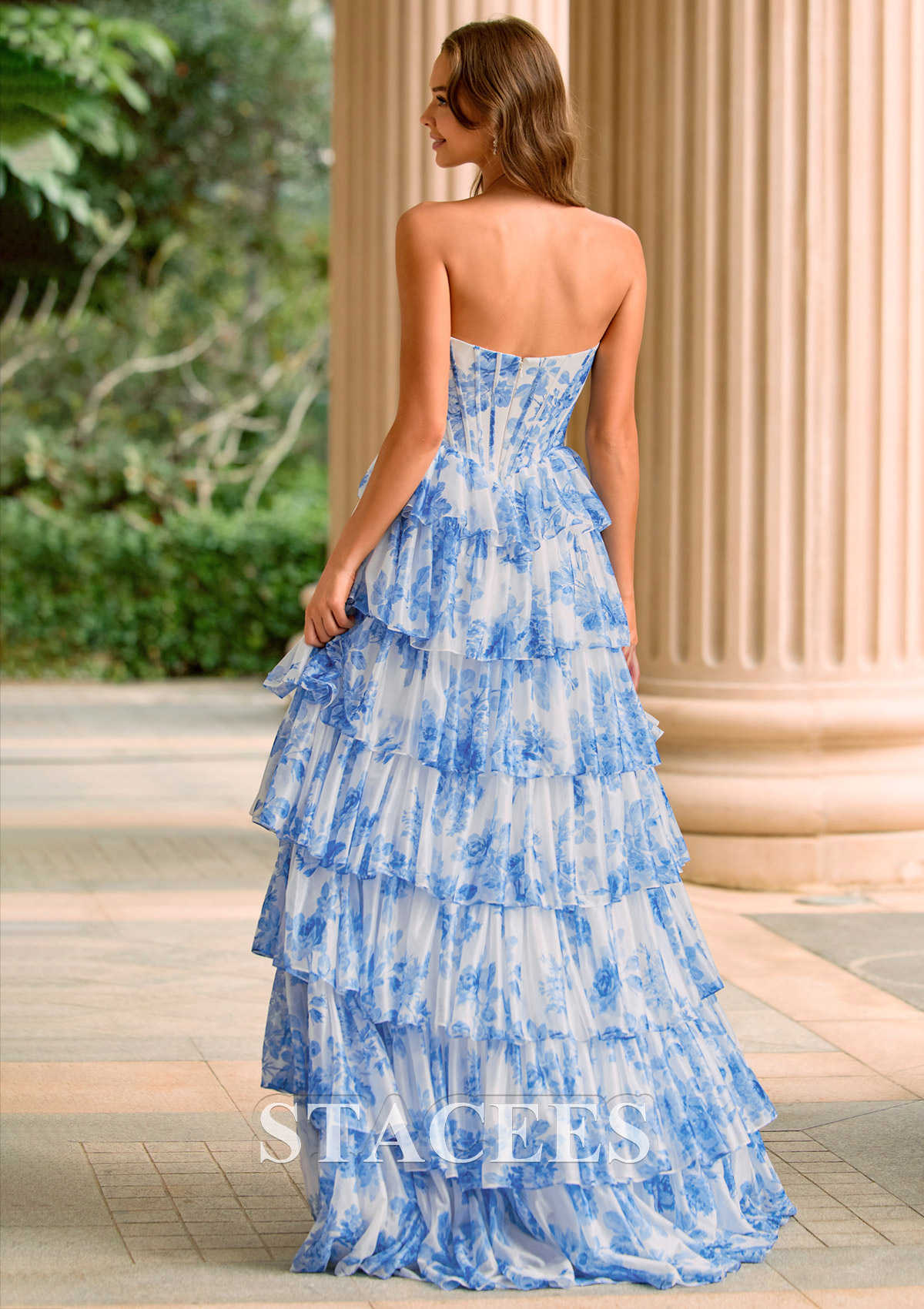 ruched a line dress Suenito Ruched Detail A-Line Maxi Dress Blue