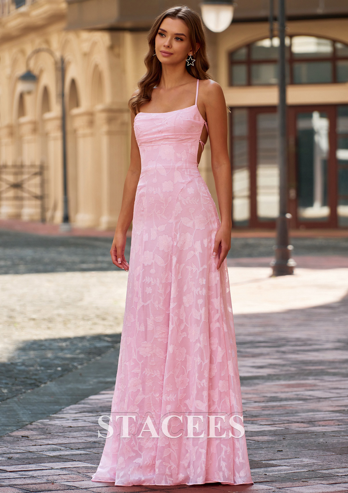 long maxi evening dresses Ladivine 7475 Dress, 10 / Nude