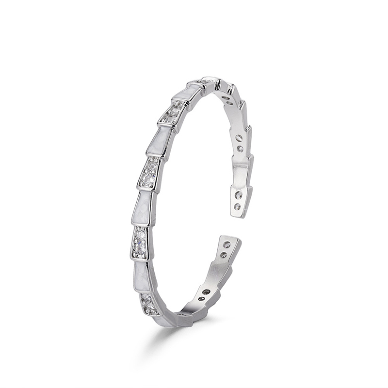 Silver Attractive Chic Girls' Stainless Steel Shell Jewelry with Cubic Zirconia - STACEES