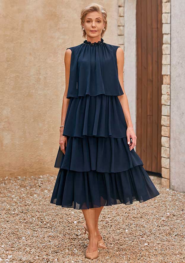 layered dresses for mother of the bride High Neck & Groom ashley lauren