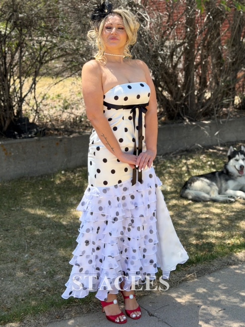 white dress with black pattern Cotton Polka Dot Shirt - Maxi Dresses Pink Lily and more. Black and White Checkered Dress